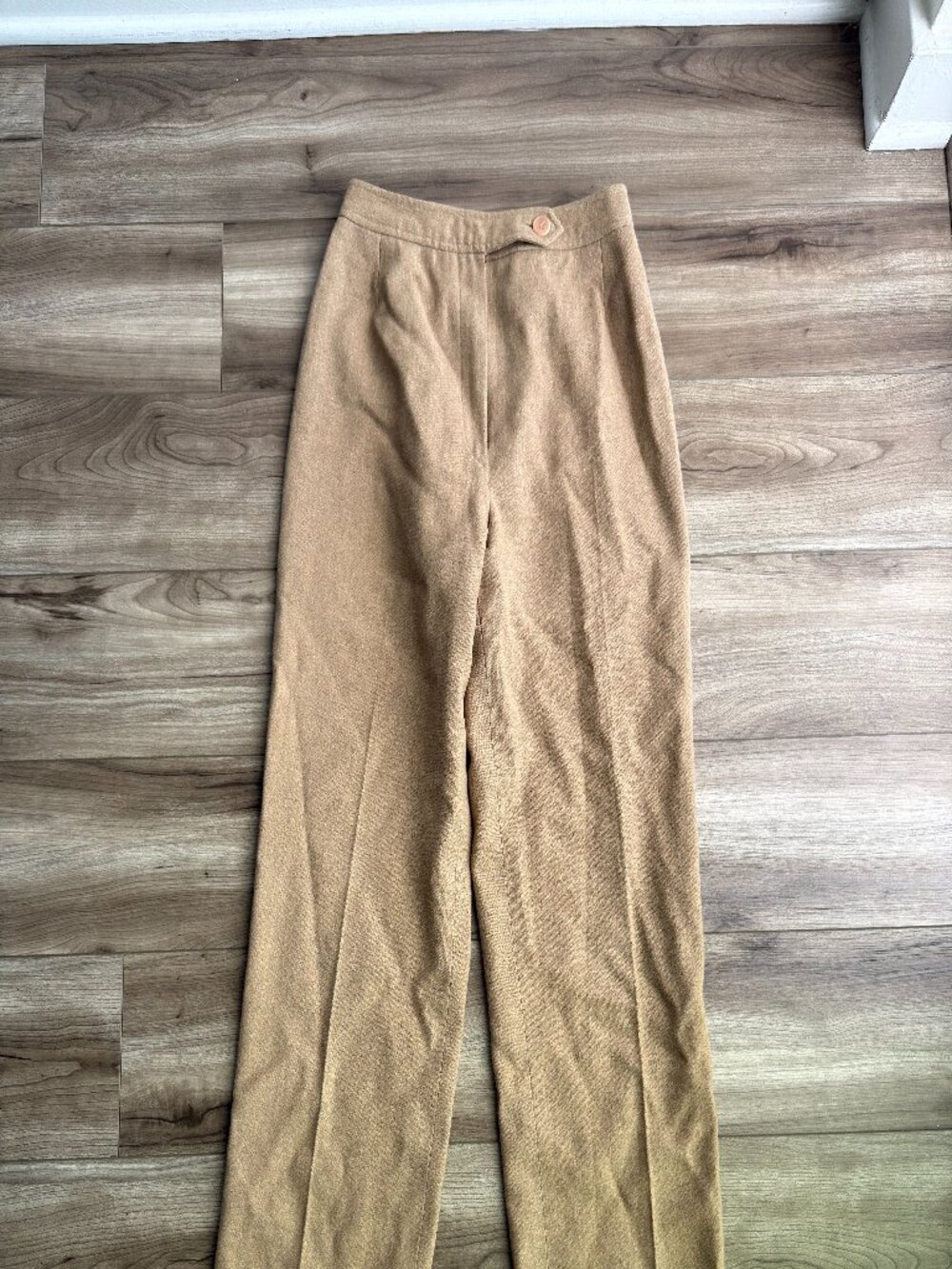Vintage Evan Picone Womens Tan Pants Size 4 High Rise Straight Leg